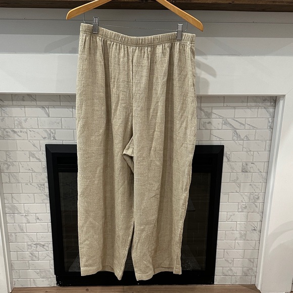Fenini Pants - Women’s cotton beige tan pants 3 for $20